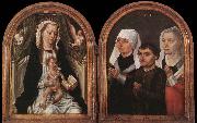 Master of the Saint Ursula Legend Diptych with the Virgin and Child and Three Donors china oil painting artist